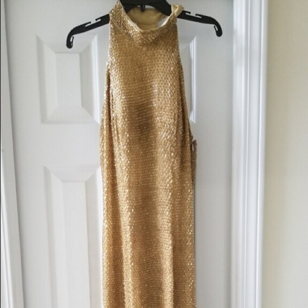 Gold beaded gown